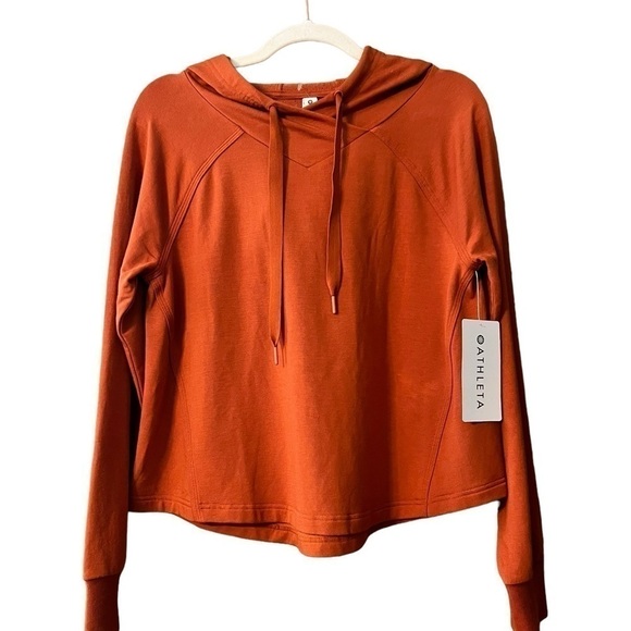 Athleta Boardwalk Hoodie | XS | Breaker High H Caog | Rust Orange - Picture 2 of 9